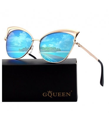 عینک آفتابی زنانه جی کوئین پولارایزد گربه ای GQUEEN Women's Polarized Cat Eye Sunglasses