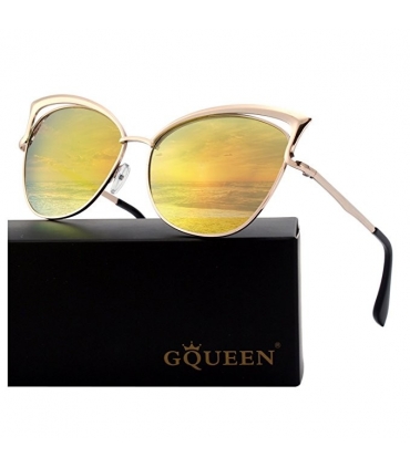 عینک آفتابی زنانه جی کوئین پولارایزد گربه ای GQUEEN Women's Polarized Cat Eye Sunglasses