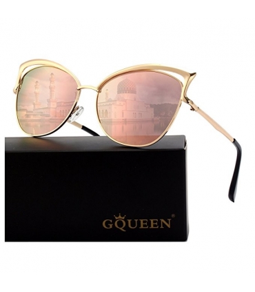 عینک آفتابی زنانه جی کوئین پولارایزد گربه ای GQUEEN Women's Polarized Cat Eye Sunglasses