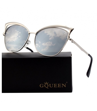 عینک آفتابی زنانه جی کوئین پولارایزد گربه ای GQUEEN Women's Polarized Cat Eye Sunglasses