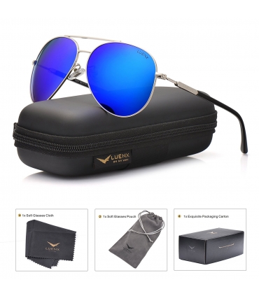 عینک آفتابی زنانه مردانه لوئنکس پولارایزد LUENX Aviator Polarized Sunglasses 
