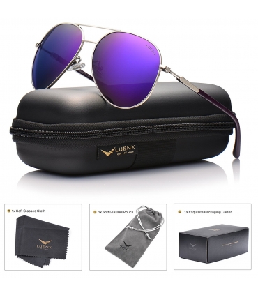 عینک آفتابی زنانه مردانه لوئنکس پولارایزد LUENX Aviator Polarized Sunglasses 