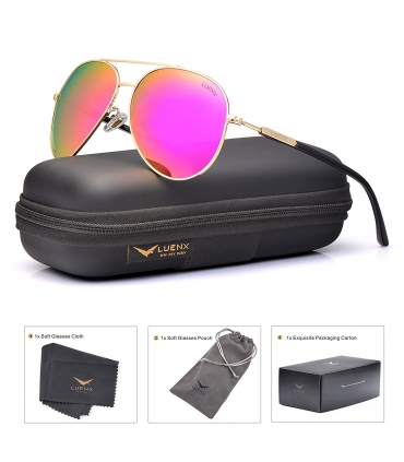 عینک آفتابی زنانه مردانه لوئنکس پولارایزد LUENX Aviator Polarized Sunglasses 
