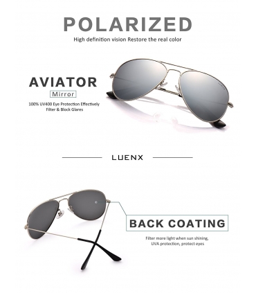 عینک آفتابی زنانه مردانه لوئنکس پولارایزد LUENX Aviator Polarized Sunglasses 