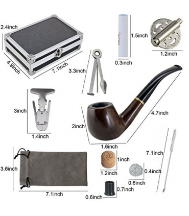 ست پیپ جویولدلف همراه کلیه لوازم جانبی Joyoldelf Wooden Tobacco Smoking Pipe Set XX025