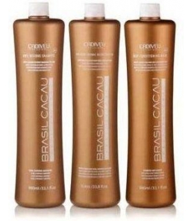 پک کراتین مو کادیوو برزیل کاکائو Cadiveu Brasil Cacau Keratin Kit