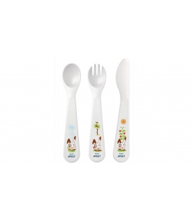 ست قاشق و چنگال و کارد کودک اونت Avent Rabbit A714 Baby Cutlery Set