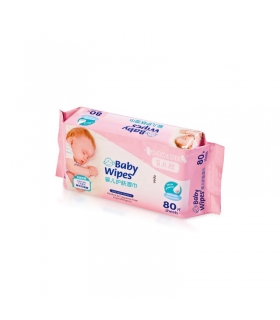 دستمال مرطوب کودک بیبی سیل بسته 80 عددی Babisil Cleansing Wipes For Baby