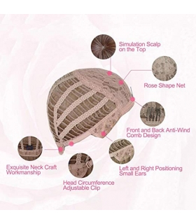 کلاه گیس زنانه آمیزی Straight Full Wig Hair Decor Ameesi