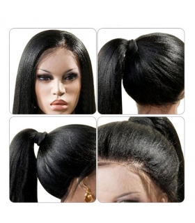 کلاه گیس زنانه آمیزی Ameesi Synthetic Straight Black Wig