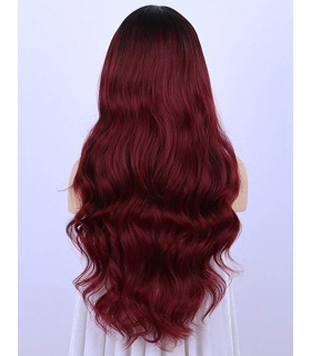 کلاه گیس زنانه کریزما قرمز شرابی Kryssma Wine Red Synthetic Wigs for Women
