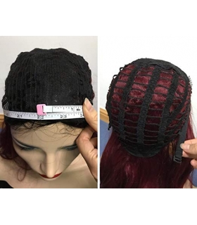 کلاه گیس زنانه کریزما قرمز شرابی Kryssma Wine Red Synthetic Wigs for Women