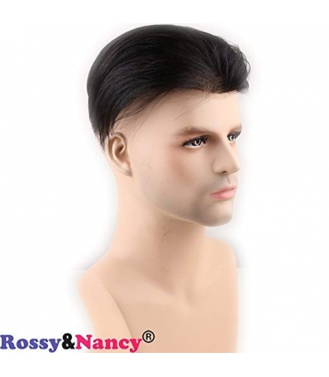 کلاه گیس مردانه رسی اند نانسی مدل تکه ای Rossy&Nancy Human Hair Toupee Black