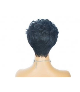 کلاه گیس زنانه وای وین کوتاه حالت دار Yviann Short Black Human Hair