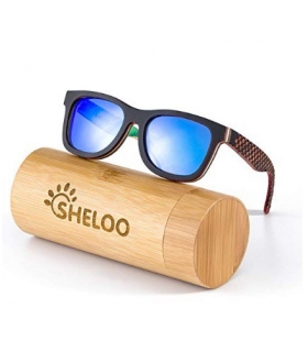 عینک آفتابی زنانه و مردانه شلو Sheloo Bamboo Wood Sunglasses For Men and Women