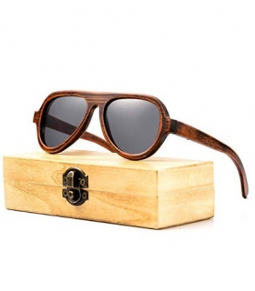 عینک آفتابی زنانه و مردانه شلو چوبی Sheloo Bamboo Wood Sunglasses For Men and Women