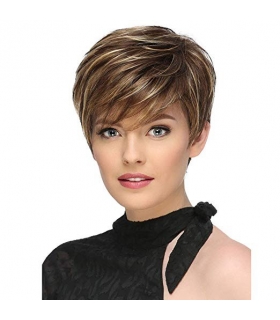 کلاه گیس زنانه لجیمی کوتاه و حالت دار به همراه کلاه طاسی LEJIMEI Short Synthetic Hair Wigs for Women