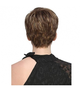 کلاه گیس زنانه لجیمی کوتاه و حالت دار به همراه کلاه طاسی LEJIMEI Short Synthetic Hair Wigs for Women