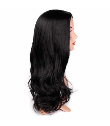 کلاه گیس زنانه کویینز مدل موجی بلند مشکی QUEENS AISI Black Wavy Synthetic Wigs for Women