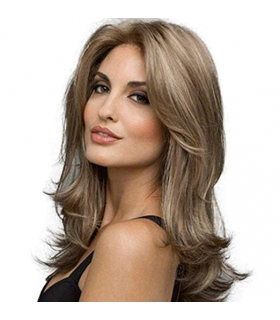 کلاه گیس زنانه ایسینسر 22 مدل فرفری بلند قهوه ای ISincere 22 Brown Long Curly Synthetic Hair Wig for women