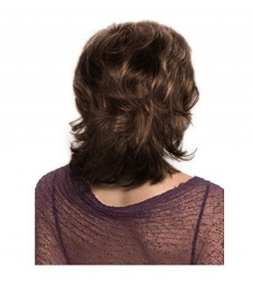 کلاه گیس زنانه سیلور سایز متوسط حالت دار قهوه ای تیره Silver Synthetic Wigs Curly Wavy Dark Brown