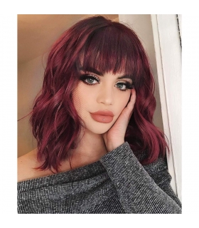 کلاه گیس زنانه آی سی هر کوتاه مشکی فرفری AISI HAIR Bob Curly Wig Synthetic Short Black for Women