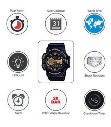ساعت مچی عقربه ای مردانه کاسیو جی شاک Casio G-Shock GA-400GB-1A9DR Watch For Men