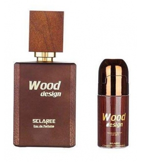 ست عطر و رول ضد تعریق مردانه اسکلاره وود دیزاین Sclaree Wood Design Gift Set For Men