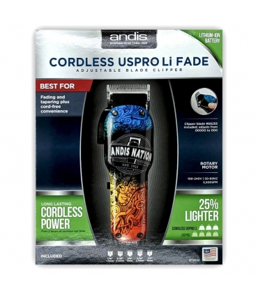 ماشین اصلاح موی سر و صورت اندیس یو اس پرو لی فید Andis Cordless USPro Li Fade