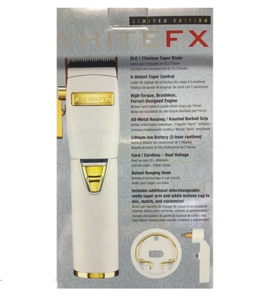 ماشین اصلاح سر بابیلیس پرو حجم زن شارژی سفید اف ایکس آرت فور آرتیستس Babyliss PRO Art4Artists WhiteFX Cordless Clipper