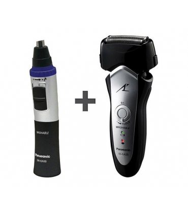 ماشین اصلاح صورت پاناسونیک Lamdash و موزن پاناسونیک Panasonic Lamdash ES-GA20 Shaver And Panasonic ER-GN30 Nose Ear Trimmer