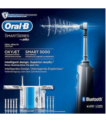 مسواک برقی هوشمند و اریگاتور اکسی جت حرفه ای اورال بی Oral-B oxyjet smart 5000 Electric Toothbrush