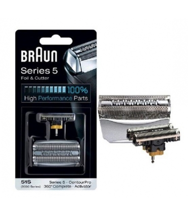تیغه و توری ماشین ریش تراش براون سری 5 Braun 51s (8000) Foil & Cutter Replacement Head