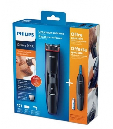 ماشین اصلاح سر و صورت فیلیپس موزن گوش وبینی PHILIPS BT5190 Clipper and NT1151 nose ear trimmer