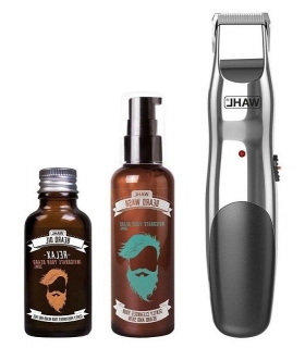 ست ماشین اصلاح سر و صورت وال همراه روغن و شامپو ریش Wahl 9916-803 , Beard Oil & Beard Wash Set