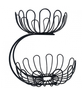 میوه خوری فلزی دو طبقه گلی Fruit dish