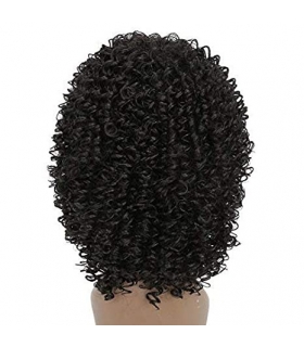 کلاه گیس زنانه زینران فر و چتری متوسط مشکی xinran black Medium curly afro wig for women
