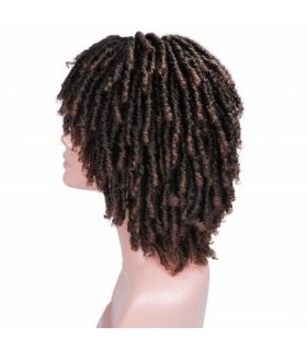 کلاه گیس زنانه فرفری سیم تلفنی متوسط HANNE Dreadlock Wig Short Twist Wigs for Women