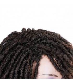 کلاه گیس زنانه فرفری سیم تلفنی متوسط HANNE Dreadlock Wig Short Twist Wigs for Women