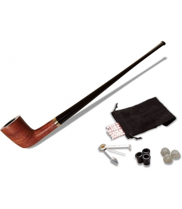 ست پیپ دست ساز یانابیس همراه کلیه لوازم جانبی Yannabis Capo Lily Tobacco Smoking Pipe Set, Handmade Pear Wood Churchwarden