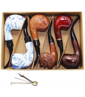 ست هدیه پیپ انشینکو (Anshinco Smoking Pipe, Set of 6pcs, Smoking Pipe Gift (Box D