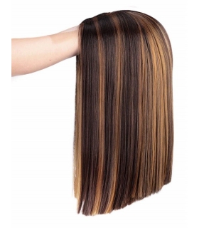 کلاه گیس زنانه ویگرس لخت متوسط هایلایت دار Vigorous Store Short Straight Highlights Wigs for Women