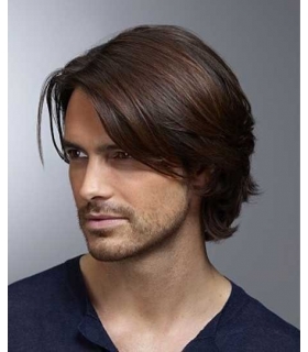 کلاه گیس مردانه لخت و کوتاه Linfairy Short Straight brown Wig