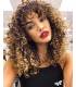 کلاه گیس زنانه فرفری متوسط آمبر بلوند CICI Short Curly Wigs for Women Brown Blonde Mixed Short Afro Curly Wig
