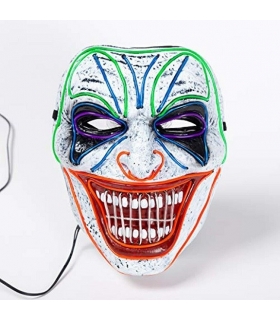 ماسک صورت دلقک قاتل چراغ دار سه حالته Halloween Led Mask Light Up Clown Mask with 3 Lighting