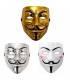 ماسک صورت هکر گای فاکس پک سه عددیMiuion Guy Fawkes Mask -V for Vendetta Halloween 3 Pack