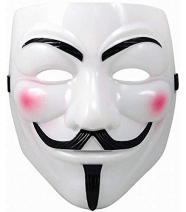 ماسک صورت هکر گای فاکس پک سه عددیMiuion Guy Fawkes Mask -V for Vendetta Halloween 3 Pack