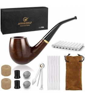 ست پیپ جویولدلف چوب گلابی همراه کلیه لوازم جانبی Joyoldelf Wooden Tobacco Smoking Pipe, Pear Wood Pipe with Pipe Cleaners