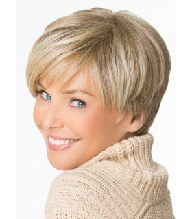 کلاه گیس (پوستیژ) زنانه پیکسی کوتاه جلو چتری بلوند هایلایت دار 0081 SHORT haircuts