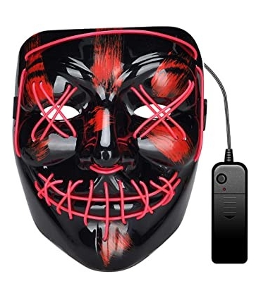 ماسک صورت پاپ ترند چشم ضربدری چراغ دار سه حالته Poptrend Halloween Mask LED Light up Mask